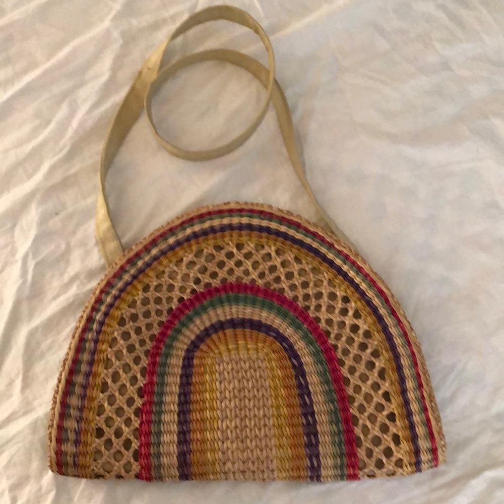 Rainbow straw bag